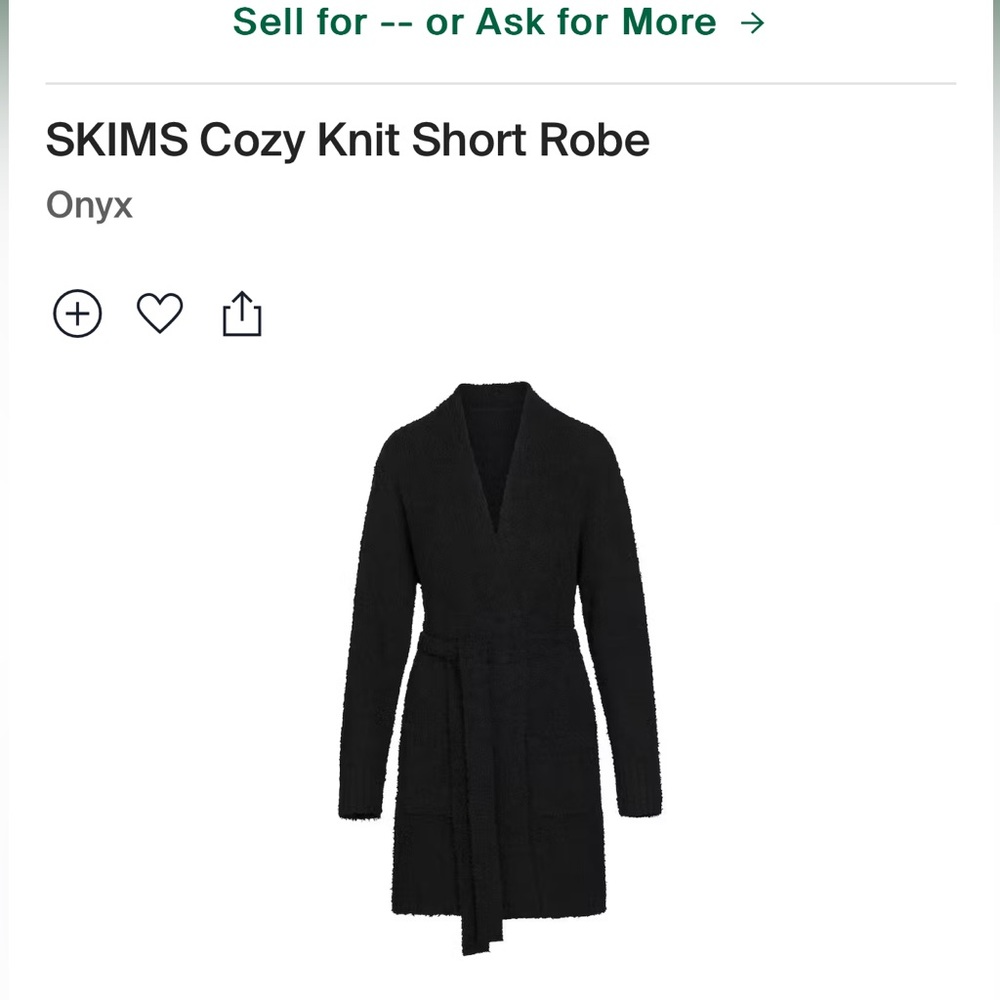 Skims Onyx robe and tank top